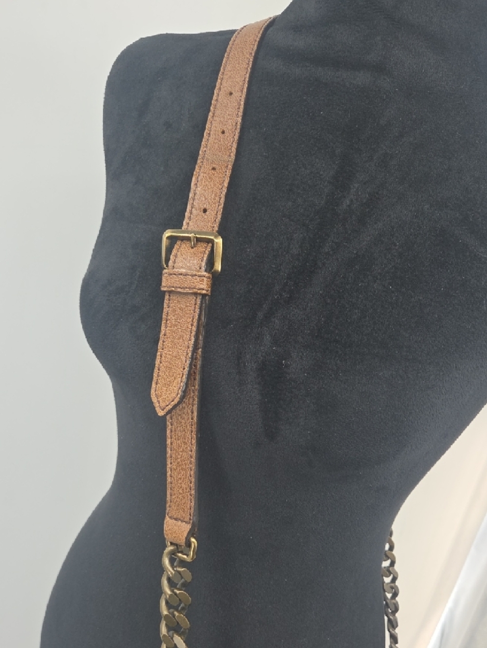 Burberry Brown Leather Crossbody with Chain Accent GORGEOUS - Picture 14 of 16